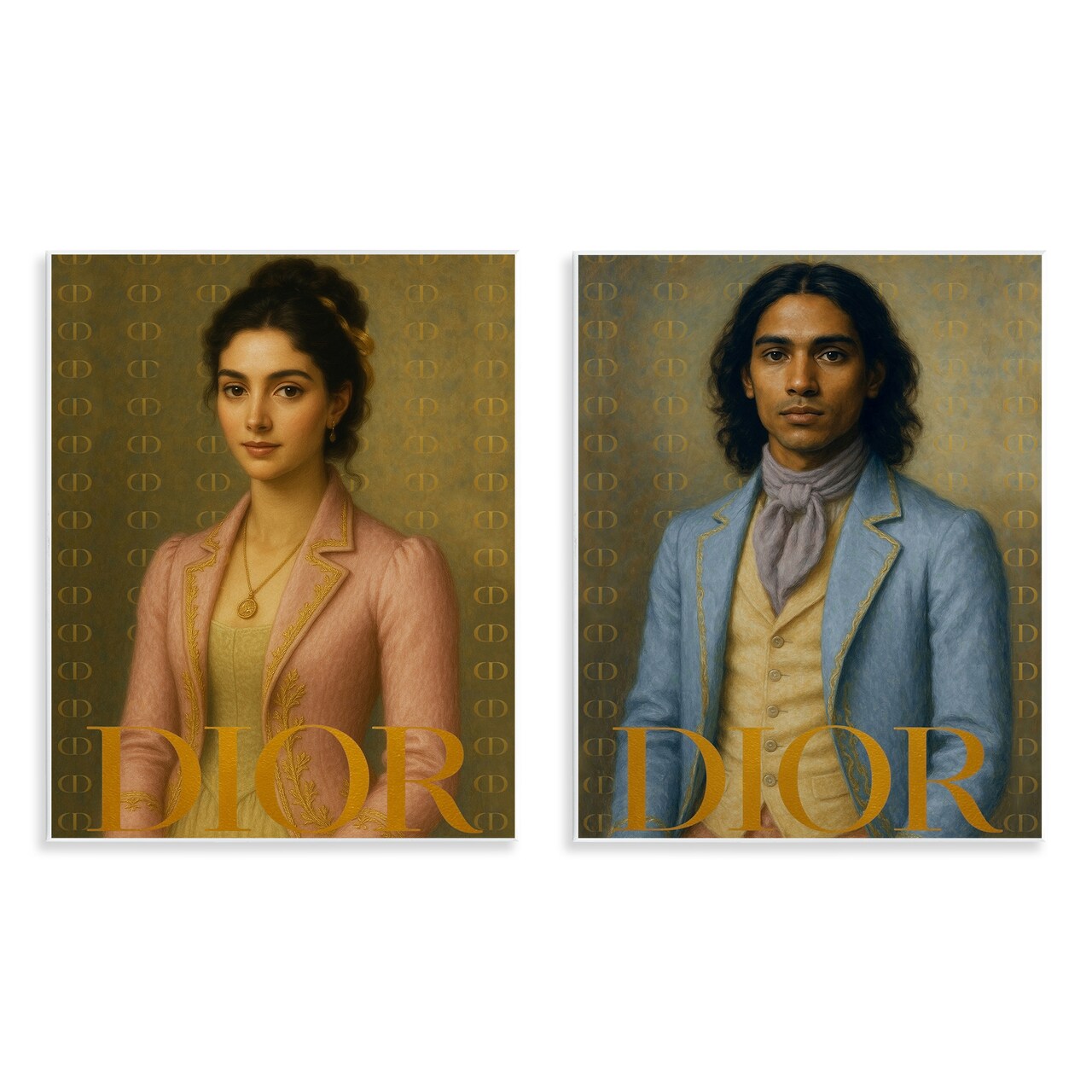 Stupell Industries Iconic Vintage Fashion Models 2pc Wall Plaque Set, design by Grotto Studios